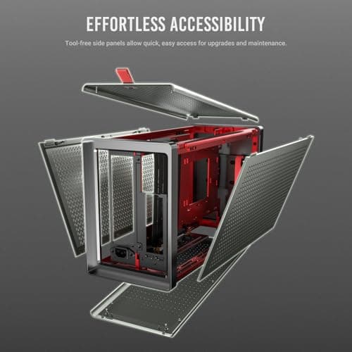 Antec Performance 1 M Mini-ITX Desktop Green / Black with Mesh Side Panel and USB 3.2 Gen 2 Type-C image