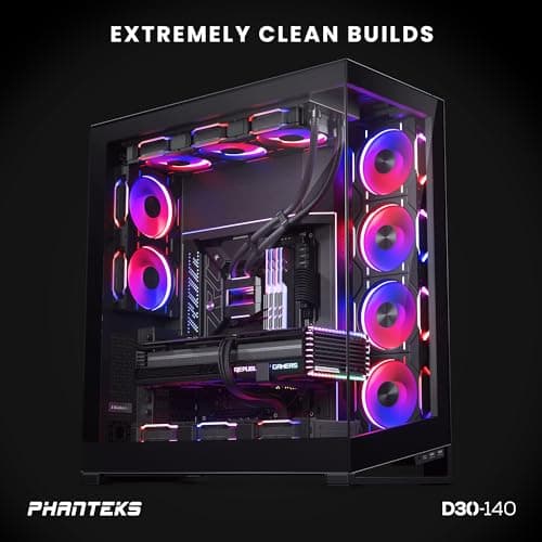 Phanteks PH-F140D30R 140mm Black PWM Addressable RGB 3-Pack image