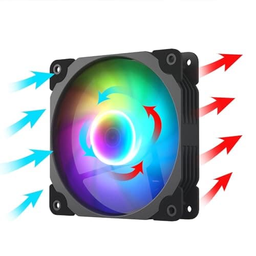 Vetroo ARGB120 120mm Black Addressable RGB PWM 48.1 CFM 3-Pack image