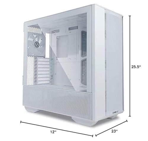 Lian Li LANCOOL III ATX Mid Tower White with Tempered Glass Side Panel and USB 3.2 Gen 2 Type-C USB 3.2 Gen 1 Type-A image