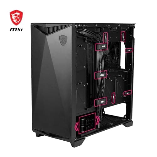 MSI MPG GUNGNIR 300P AIRFLOW ATX Mid Tower Black Tempered Glass image