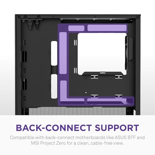 NZXT H3 Flow Micro ATX Mid Tower Black with Tinted Tempered Glass Side Panel and USB 3.2 Gen 2x2 Type-C, USB 3.2 Gen 1 Type-A Front Panel image