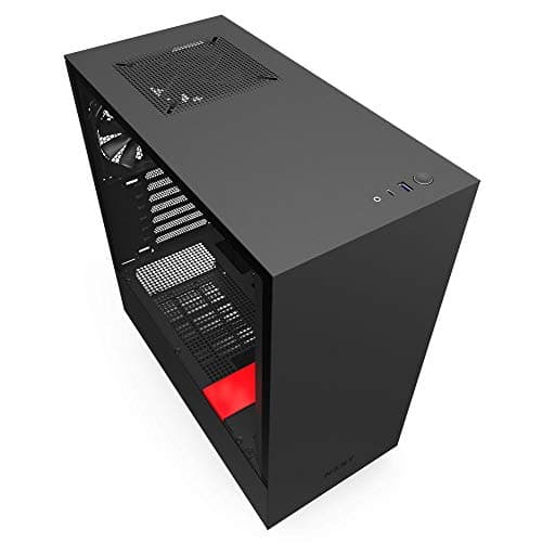 NZXT H510 ATX Mid Tower Black/Red Tempered Glass Side Panel image