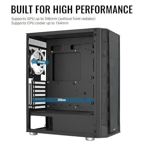 Aerocool Prism V2 RGB ATX Mid Tower Black with Tempered Glass image