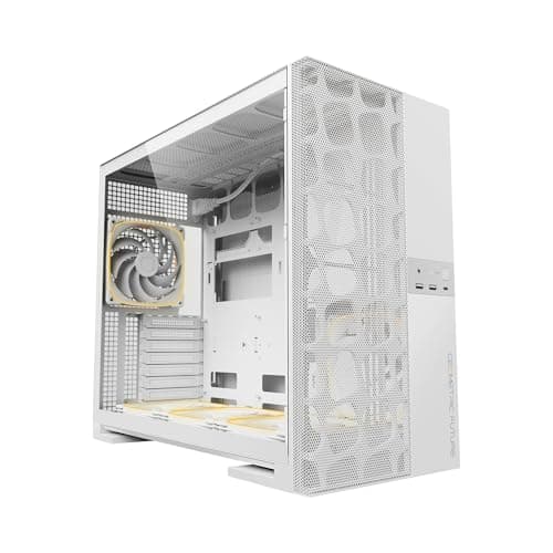 Geometric Future Model 5 Vent ATX Mid Tower White with Tempered Glass Side Panel and USB 3.2 Gen 2x2 Type-C, USB 3.2 Gen 1 Type-A image