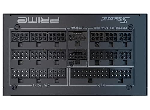 SeaSonic PRIME TX-1600 ATX 3.0 Black / Silver 1600W Fully Modular ATX 80+ Titanium Certified image