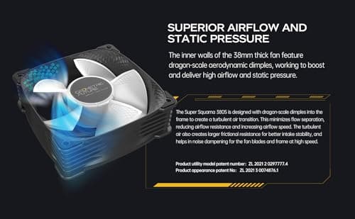 Geometric Future Squama 3805 120mm Black Addressable RGB PWM 115 CFM 1-Pack image