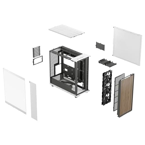 Fractal Design North XL ATX Full Tower White with Tempered Glass Side Panel and USB 3.2 Gen 2 Type-C, USB 3.2 Gen 1 Type-A image