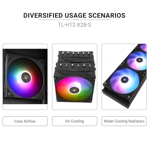 Thermalright TL-H12-X28-S 120mm Black Addressable RGB PWM 80.45 CFM 1-Pack image