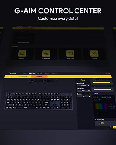 AUKEY Mechanical Gaming Keyboard with Customizable RGB Backlight & Tactile Blue Switches, 104-Key Anti-Ghosting Wired Keyboard with Surround Lighting, Steel Body for PC and Laptop image