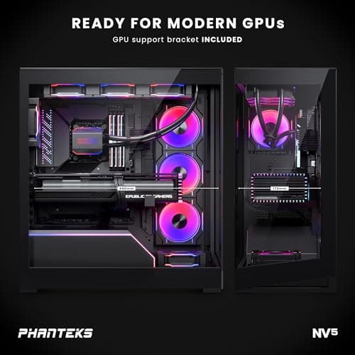 Phanteks NV5 ATX Mid Tower Black Tempered Glass Side Panel image