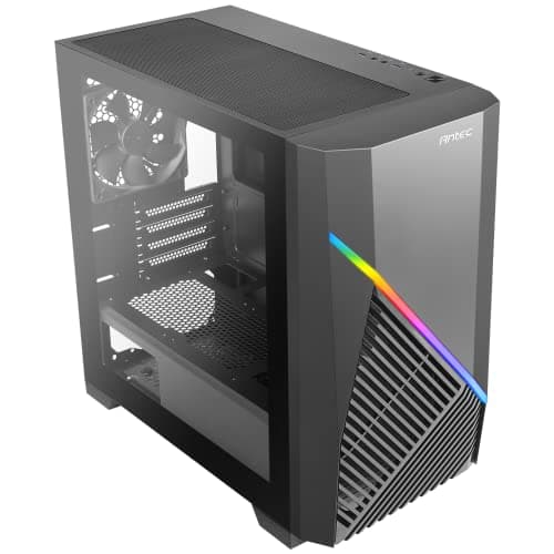 Antec Draco 10 Micro ATX Mini Tower Black Tempered Glass Side Panel, USB 3.2 Gen 1 Type-A image