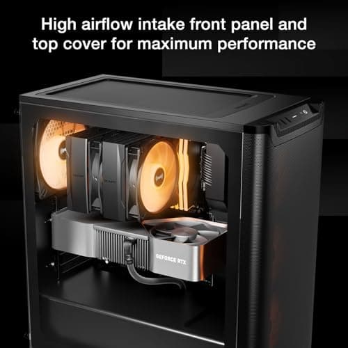 be quiet! Pure Base 501 LX ATX Mid Tower Black with Tempered Glass Side Panel and USB 3.2 Gen 2 Type-C USB 3.2 Gen 1 Type-A image