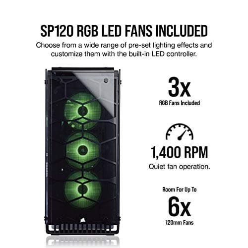 Corsair Crystal Series 570X RGB CC-9011098-WW Steel / Tempered Glass ATX Mid Tower Case image