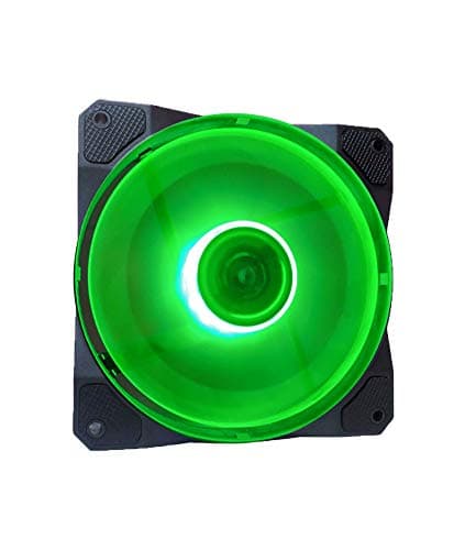 Apevia APEVIA CO312L-GN Cosmos 120mm Green LED Ultra Silent w/ 16 LEDs & Anti-Vibration Rubber Pads 56.67 CFM 3-Pack image