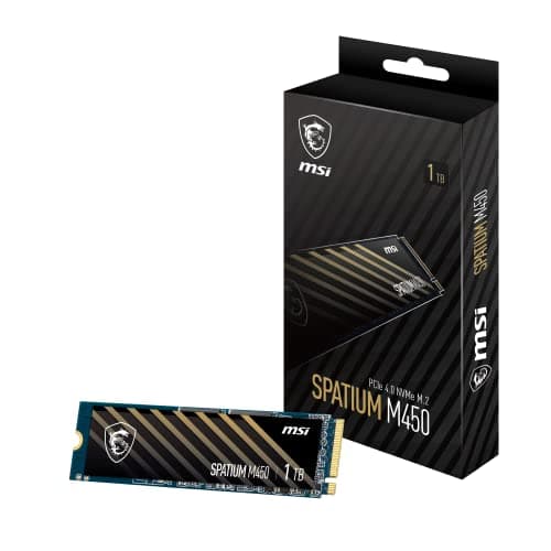 MSI SPATIUM M450 1TB SSD M.2-2280 PCIe 4.0 x4 NVMe image