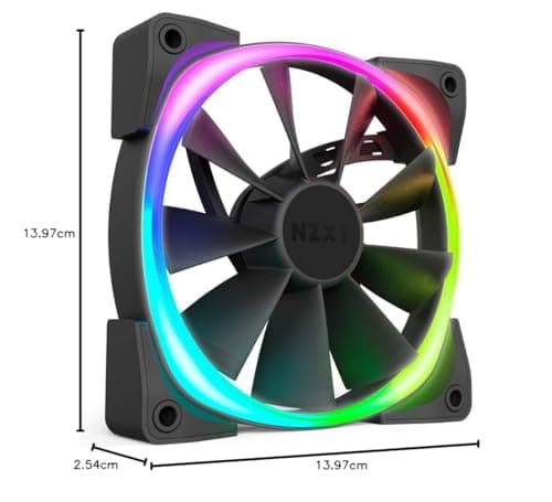 NZXT Aer RGB 140mm Black PWM Addressable RGB 71.6 CFM 3-Pack image