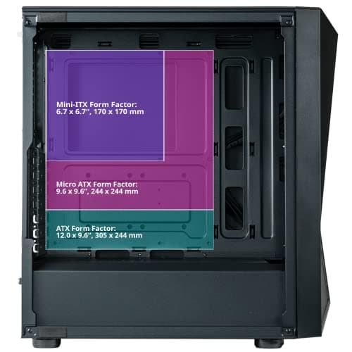 Cooler Master CMP 520 ATX Mid Tower Black Tempered Glass image