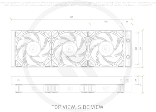 EK EK-Nucleus Water 360mm Lux D-RGB 72 CFM White image