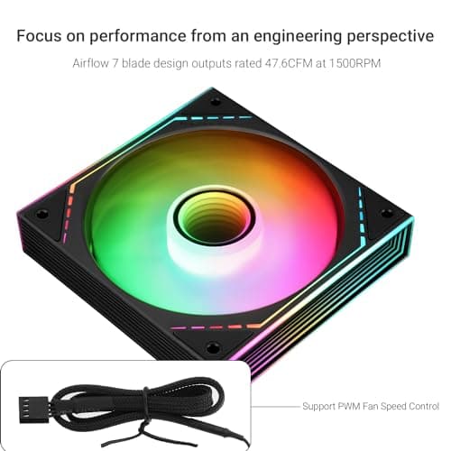 Thermalright TL-M12-S 120mm Black PWM Addressable RGB image