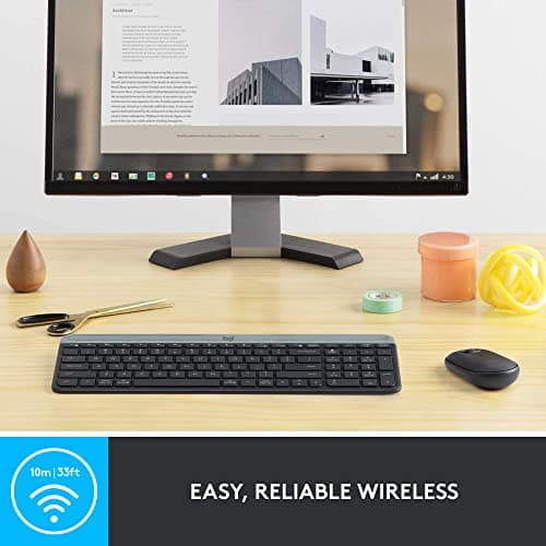 Logitech MK470 Wireless/Wired Slim Keyboard With Optical Mouse image