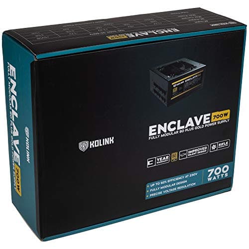 KOLINK ENCLAVE Black / Yellow 700W Fully Modular 80+ Gold Certified image