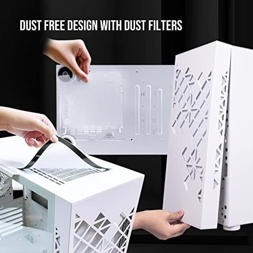 BitFenix Tracery ATX Mid Tower White with Tempered Glass Side Panel and USB 3.2 Gen 2 Type-C USB 3.2 Gen 1 Type-A image