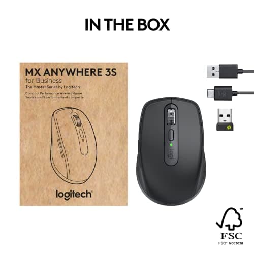 Logitech MX Anywhere 3S for Business Bluetooth/Wireless/Wired Laser Mouse image