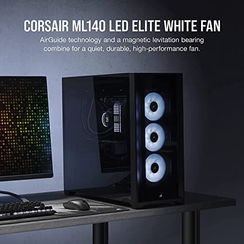 Corsair ML140 120mm LED White PWM ELITE Premium 82.9 CFM Black image