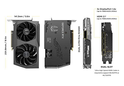 Zotac GAMING Twin Edge OC GeForce RTX 3070 8GB GDDR6 Black image
