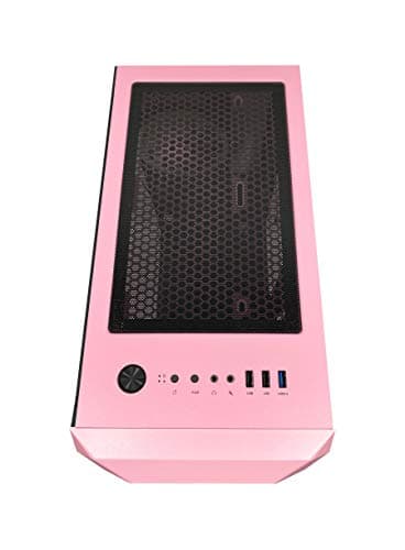 Apevia Prodigy MicroATX Mini Tower Pink Tempered Glass Side Panel image