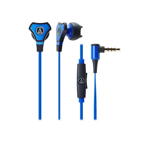 Audio-Technica ATH-CHX5ISBL Blue Closed Earbud With Microphone image