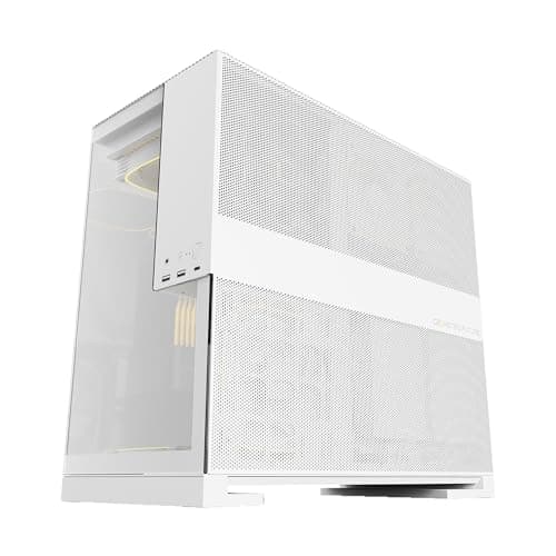 Geometric Future Model 5 Fanless ATX Mid Tower White Tempered Glass Side Panel image