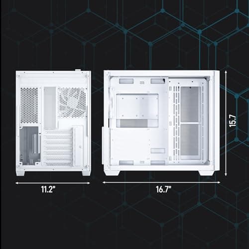 Vetroo AL700 ATX Mid Tower White Tempered Glass image