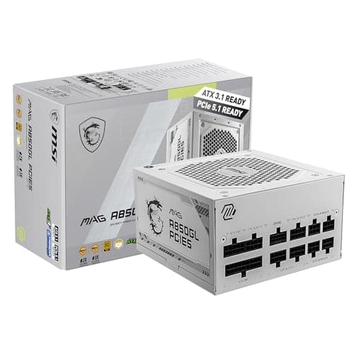MSI MAG A850GL PCIE5 White 850W Fully Modular 80+ Gold ATX image
