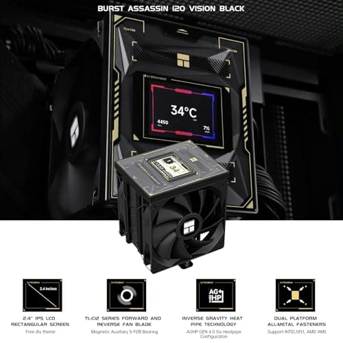 Thermalright Burst Assassin 120 Vision 66.17 CFM Air 156mm Black image