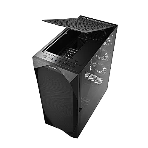 SHARKOON REV300 ATX Full Tower Black with Tempered Glass Side Panel and Front Panel USB: USB 3.2 Gen 2 Type-C, USB 3.2 Gen 1 Type-A, USB 2.0 Type-A image
