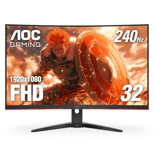 AOC C32G2ZE/BK 31.5" 1080p 240Hz VA Curved Monitor main image