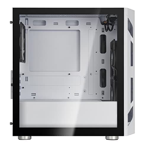 Silverstone FARA H1M PRO Micro ATX Mini Tower White/Black Tempered Glass Side Panel image