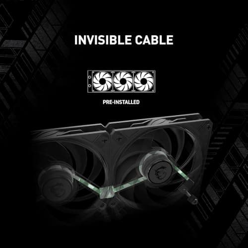 MSI MAG CORELIQUID A15 Water 240mm 64.89 CFM Black image