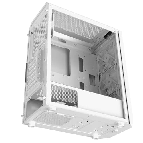 ADATA XPG VALOR AIR PLUS ARGB ATX Mid Tower White with Tempered Glass Side Panel and USB 3.2 Gen 1 Type-A image
