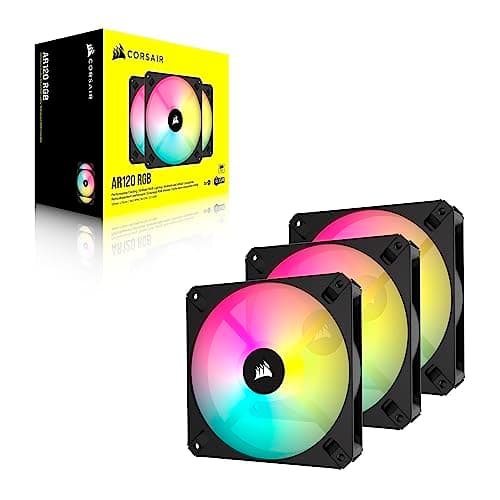 Corsair iCUE AR120 120mm Black Digital RGB PWM 59 CFM 3-Pack image