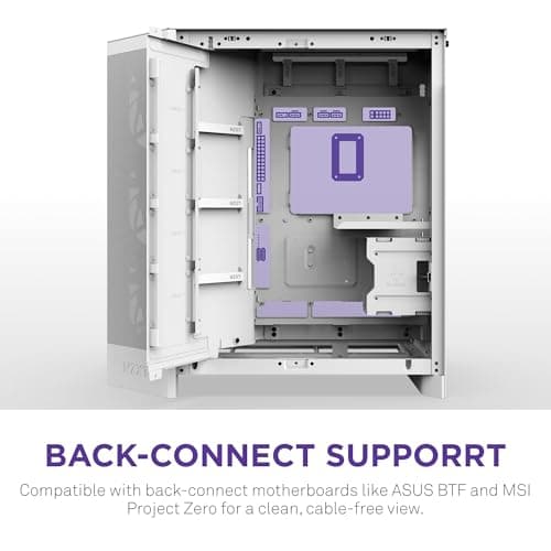 NZXT H9 Flow RGB (2025) ATX Mid Tower White with Tempered Glass Side Panel and USB 3.2 Gen 2x2 Type-C USB 3.2 Gen 1 Type-A Front Panel image