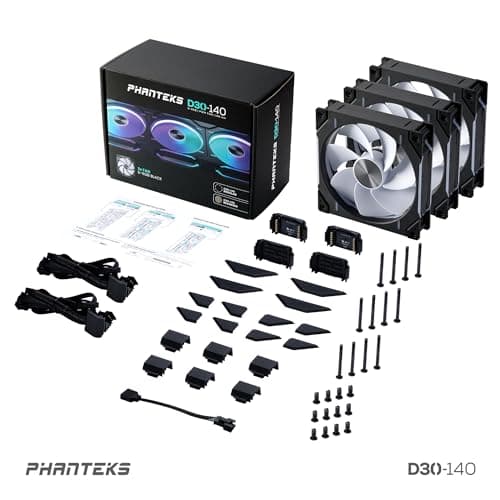 Phanteks PH-F140D30R 140mm Black PWM Addressable RGB 3-Pack image