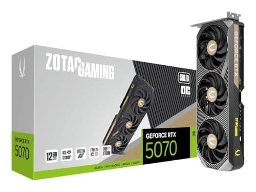 Zotac GAMING SOLID OC GeForce RTX 5070 12GB GDDR7 Black / Copper main image