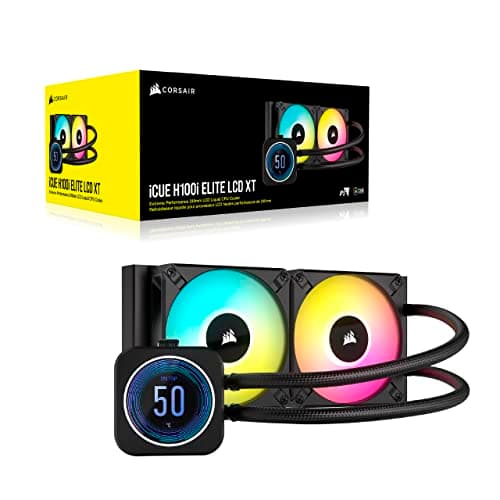 Corsair iCUE H100i ELITE LCD XT Water 240mm Black image