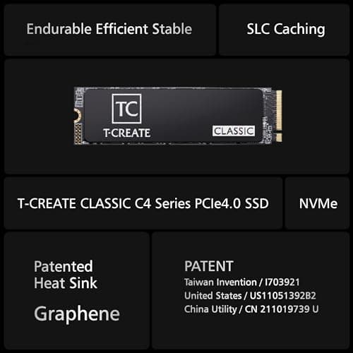TEAMGROUP T-Create Classic C47 4TB SSD M.2 PCIe 4.0 NVMe image