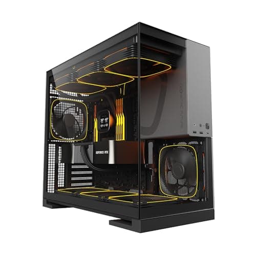 Geometric Future Model 5 ATX Mid Tower Black / Gray Tempered Glass Side Panel image