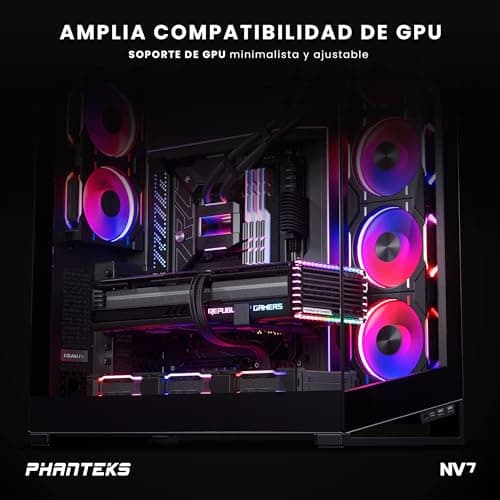 Phanteks NV7 ATX Full Tower Black with Tempered Glass Side Panel and USB 3.2 Gen 2 Type-C, USB 3.2 Gen 1 Type-A image