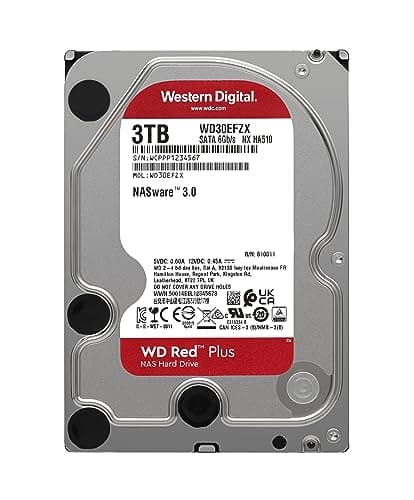 Western Digital Red Plus 3TB HDD 5400RPM 3.5" SATA 6.0 Gb/s Internal image